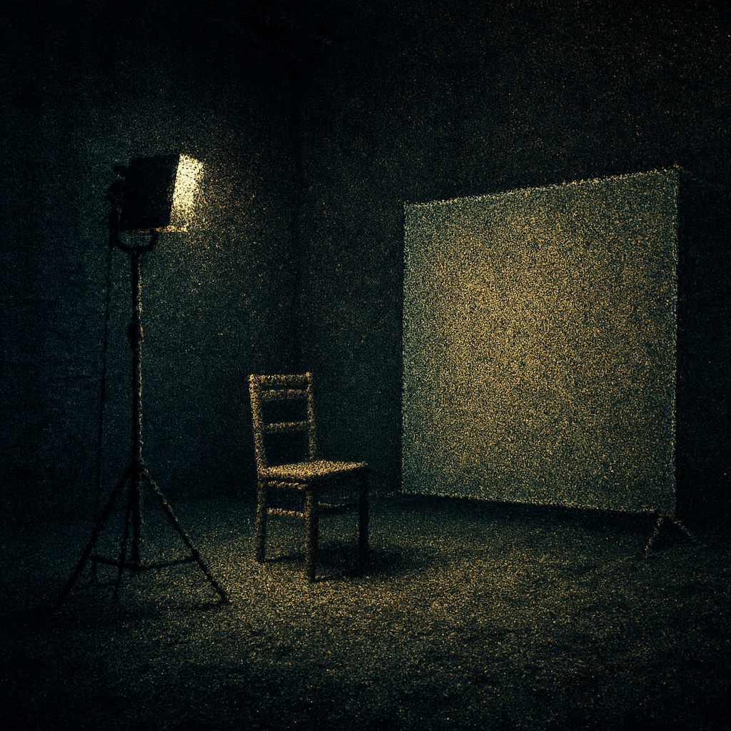 Professional 3D scanning setup on film set